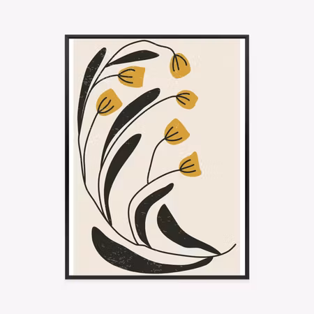 Poster med ram - Botanical illustration with