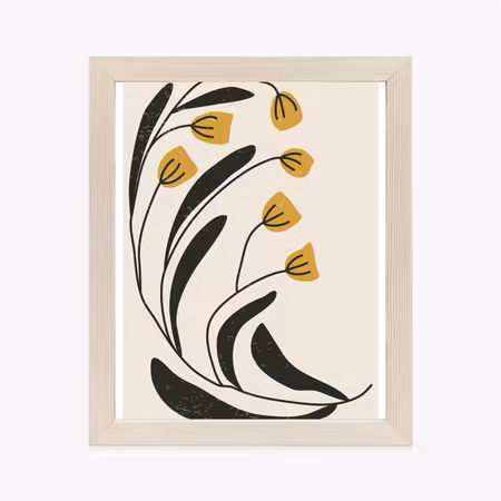 Poster med ram - Botanical illustration with