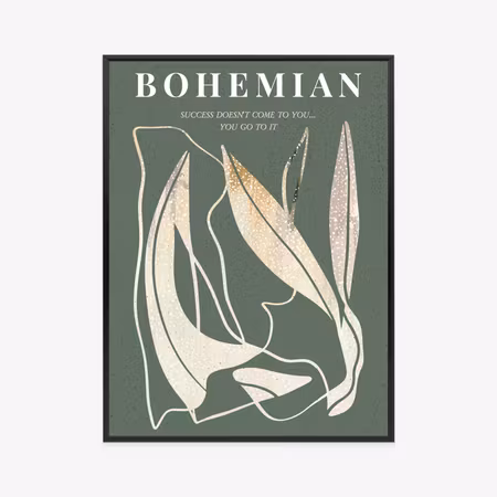 Poster med ram - Modern illustration with golden