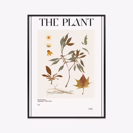 Poster med ram - Atlas of autumn leaves