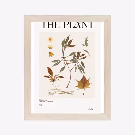 Poster med ram - Atlas of autumn leaves