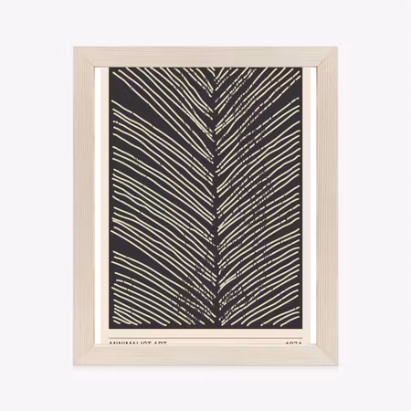 Poster med ram - Minimalist leaf graphics