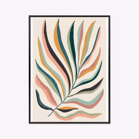 Poster med ram - Multicolored matisse leaf