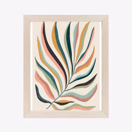 Poster med ram - Multicolored matisse leaf