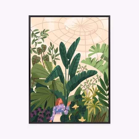 Poster med ram - Greenhouse and exotic plants