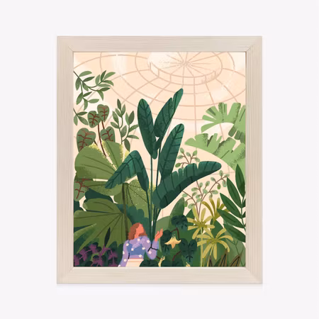 Poster med ram - Greenhouse and exotic plants