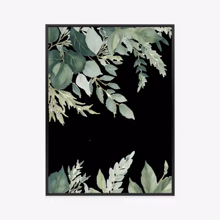 Poster med ram - Hanging eucalyptus leaves
