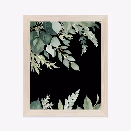 Poster med ram - Hanging eucalyptus leaves