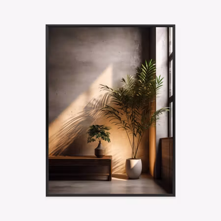 Poster med ram - Palm trees in the loft