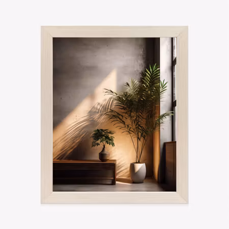 Poster med ram - Palm trees in the loft