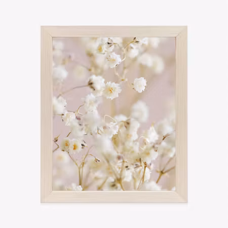 Poster med ram - White small flowers on a pink