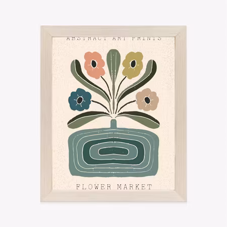 Poster med ram - Modern illustration with a vase