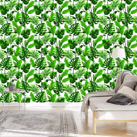 Tapet - Monstera och Palmblad