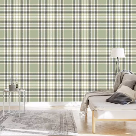 Tapet - Skotsk Tartan Retrostil