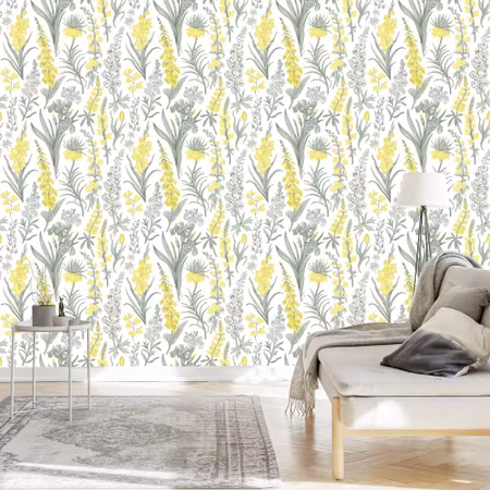 Tapet - Vackra Blommor i Vintage Stil
