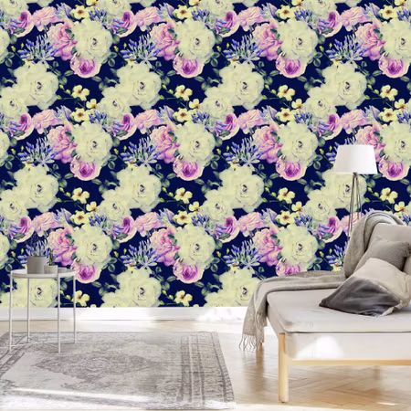 Tapet - Vintage Blommor