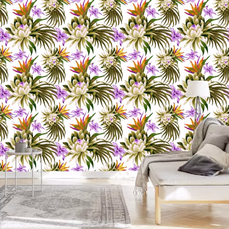 Tapet - Lotusblommor 3D