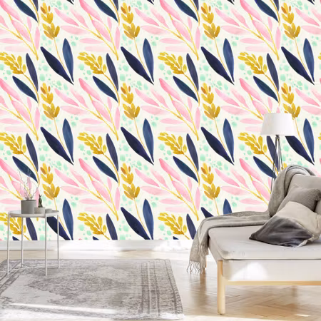 Tapet - Natur i Retro Stil