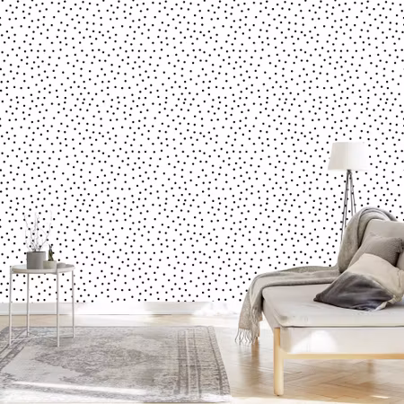 Tapet - Minimalistiska Svarta Prickar