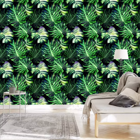 Tapet - Tropiska Monstera Löv