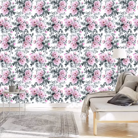Tapet - Vackra Pastellblommor