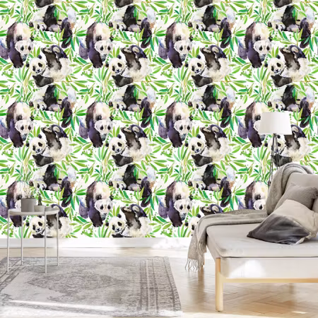 Tapet - Pandas Som Målade