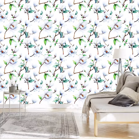 Tapet - Vit Magnolia