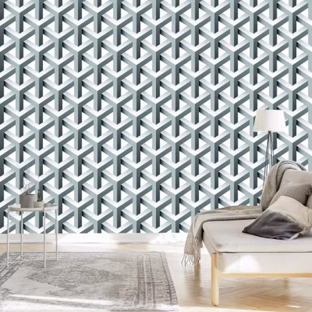Tapet - Geometrisk 3d-effekt med Djup för