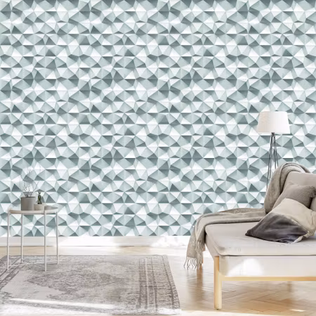 Tapet - 3D Modern Geometrisk för Ett Sovrum