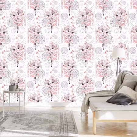 Tapet - Blommor och Prydnadsföremål