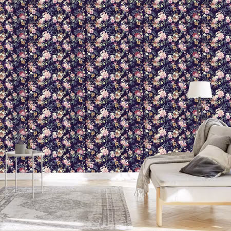 Tapet - Vintage Blommor