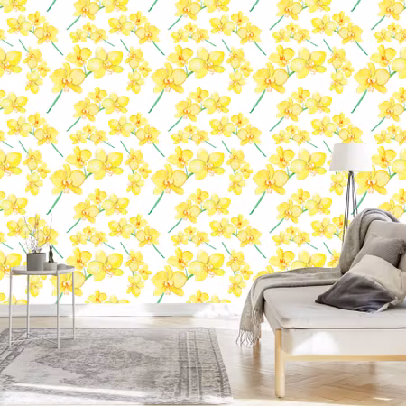 Tapet - Blommor Växter Orkider Natur för
