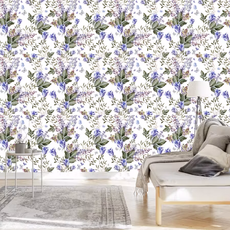 Tapet - Fjärilar Bland Lavendel