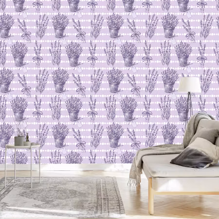 Tapet - Retro Lavendel