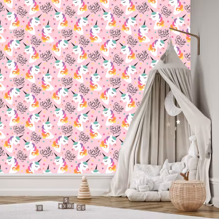 Tapet - För Barn Magic Rainbow Unicorns