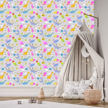 Tapet - För Barn Färgglada Natur Blommor