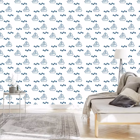 Tapet - Segelbåtar med Mönster