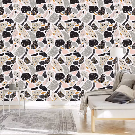 Tapet - Terrazzo Geometrisk Abstraktion