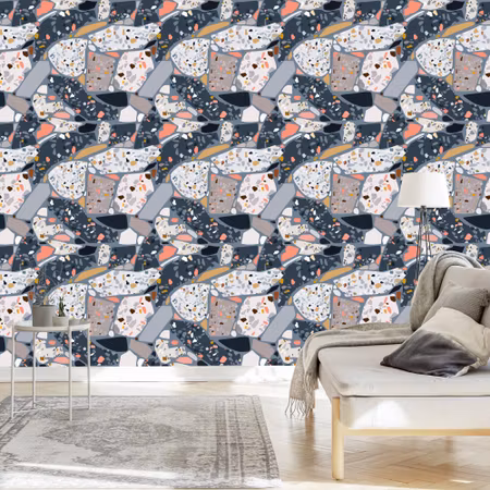 Tapet - Betong Terrazzo Stilrent Mönster
