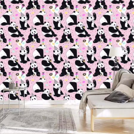 Tapet - För Barn Panda och Godis