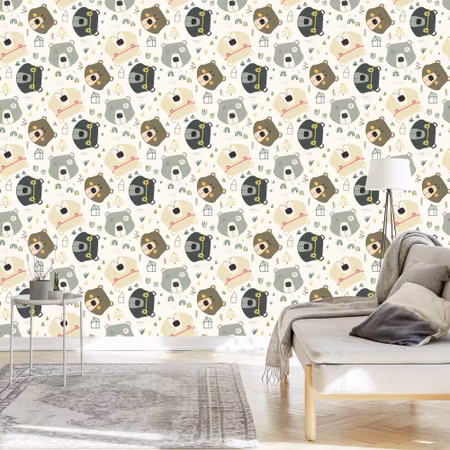 Tapet - För Barn Glada Björnar