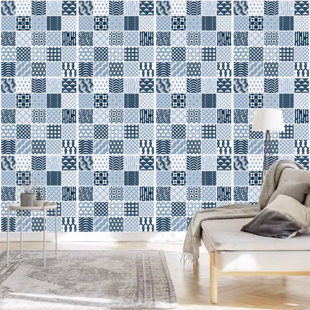 Tapet - Modernistisk Geometrisk Mosaik