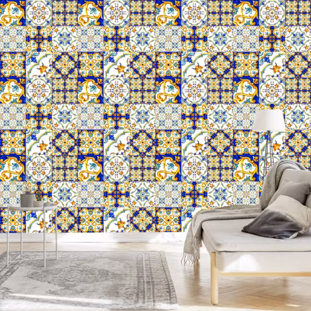 Tapet - Färgglad Orientalisk Mosaik för Kök