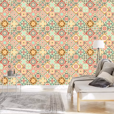 Tapet - Kakel Imitation Orientalisk Kök Mosaik