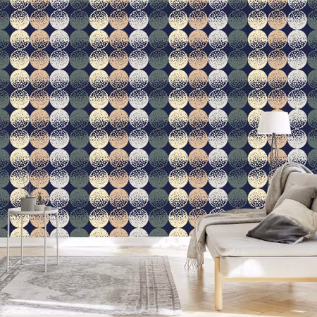 Tapet - Bruna och Beige Prickar
