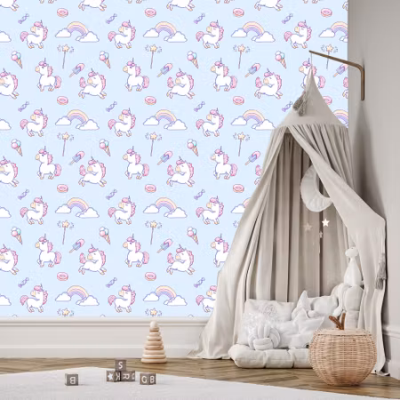 Tapet - För Barn Magic Unicorns