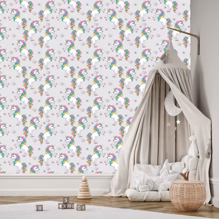 Tapet - För Barn Rainbow Unicorns