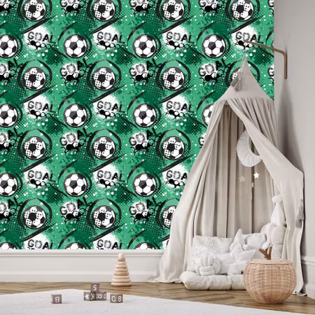 Tapet - Fashionabla Fotbollsmönster