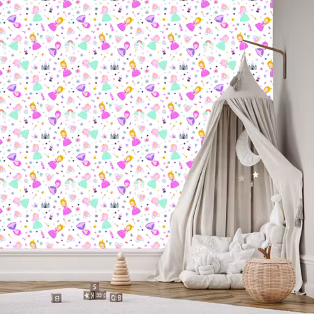 Tapet - Saga Prinsessan Blommor för Flicka