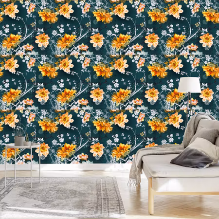 Tapet - Vintage Blommor